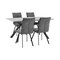 Armen Living Margot and Rylee 5 Piece Modern Rectangular Dining Set in Light Gray Melamine Wood SETMNDI5RYCH - alternate 1